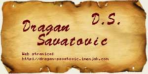 Dragan Savatović vizit kartica